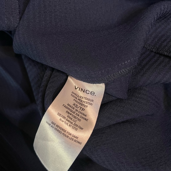 Vince Navy Asymmetrical Pleated Midi Skirt Size XS - Picture 7 of 9